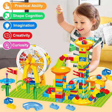 DIY ASSEMBLY SLIDE BALL BUILDING BLOCKS - 186PCS